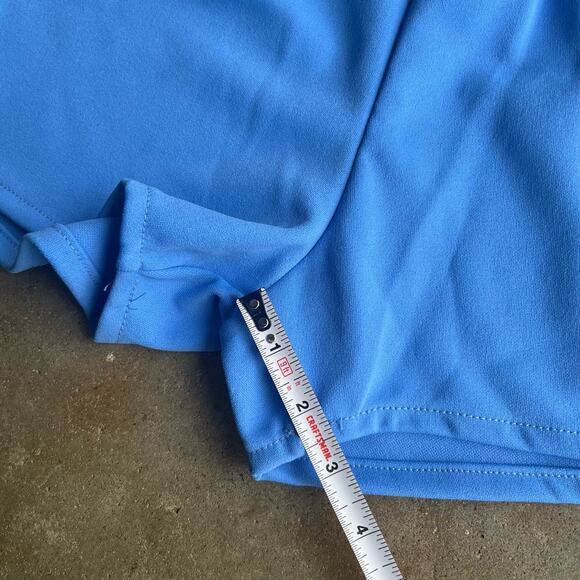 Vintage 80s Russell Athletic Baby Blue Girls Medium Gym Active Sporty Short Shor - Picture 5 of 6